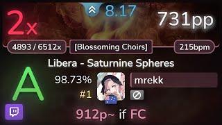  8.2⭐ mrekk  Ne Obliviscaris - Libera Blossoming Choirs 98.73% #1 731pp 2 - osu