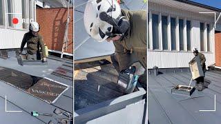 Roof hatch installation - Kattoluukun asennus