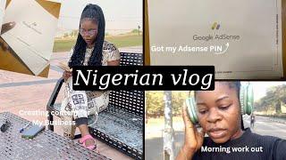 Nigerian Vlog Got my Google Adsense PIN in Nigeria Creating content for Flourish Flair Work out