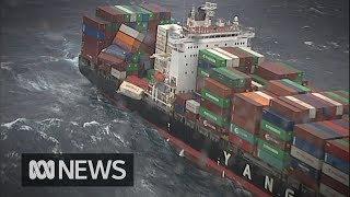 83 shipping containers fall from cargo ship off Australias east coast  ABC News