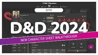 Roll20 Walkthrough D&D Character Sheet Alpha 