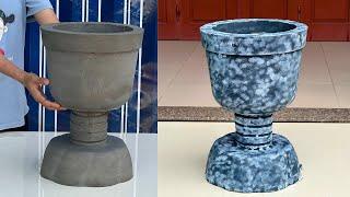 Unique And Creative - Amazing Idea Make Plant Pots From Cement For Your Garden