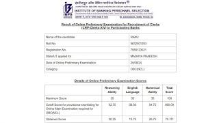 IBPS Clerk Score Card 2024 Kaise Dekhe  How To Check IBPS Clerk Score Card 2024