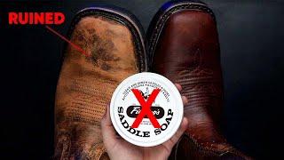 STOP Ruining Your Boots With Saddle Soap  How to Clean and Condition Leather Boots The Right Way
