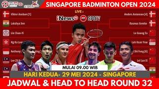 Jadwal Lengkap Hari Ke 2 Singapore Open 2024