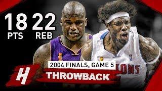 The Game Ben Wallace DESTOYED Shaquille ONeal Full Game 5 Highlights vs Lakers 2004 Finals - CRAZY