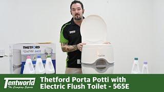 Thetford 565E Porta Potti with Electric Flush Toilet - Walk Around & Review.