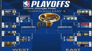 NBA PLAYOFF 2024 BRACKETS STANDING TODAY  NBA STANDING TODAY as of MAY 04 2024  NBA 2024 RESULT