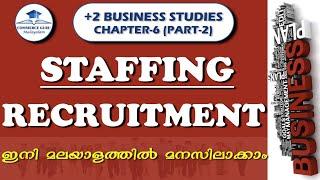 RECRUITMENT+2 Business Studies Chapter 6part2Staffingin Malayalam