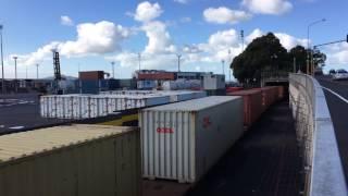 Freight Train leaving Auckland Port