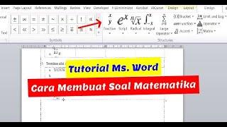 Cara Menulis Soal Matematika di Word #Part1
