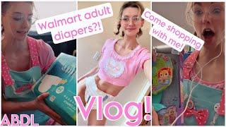 VLOG  ABDL Shopping + Walmart Diaper Review