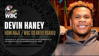 Devin Haney homenaje en el 60 Aniversario WBC