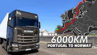 ETS2 Longest Delivery in Europe Portugal to Norway Lisbon to Kjøllefjord  Euro Truck Simulator 2