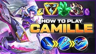 HOW TO PLAY CAMILLE SEASON 14  BEST Build & Runes  Season 14 Camille guide  League of Legends