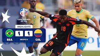 BRASIL 1-1 COLOMBIA  HIGHLIGHTS  CONMEBOL COPA AMÉRICA USA 2024™