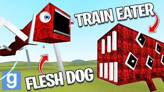 TRAIN EATER & FLESH DOG 🩸 BAD LEOVINCIBLE DUPES Garrys Mod Sandbox  JustJoeKing