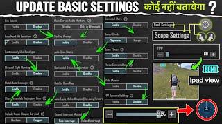 All New Update Basic settings  Advance Control Settings Guide  BGMI  PUBGm basic Settings ️