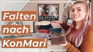 Kleidung falten nach Konmari - effektive & platzsparende Falttechnik  Kleiderschrankordnung Teil 3