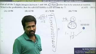 #6  Probability - Part II  General Aptitude  COMPLETE COURSE GATE 2024  Christy Varghese