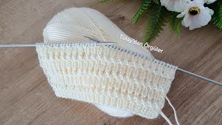 Harika  Kolay Yelek Şal Bluz Süveter İçin Örgü Modeli #knitting