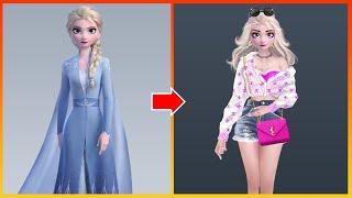 Frozen Elsa Frozen Glow Up - Disney Princesses Transformation