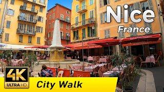 Nice France - The Old City  Walking Tour 4k  Côte dAzur