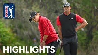 Tiger and Charlie Woods shoot 7-under 65  Round 2  PNC Championship  2022