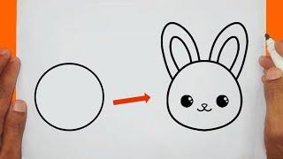 como dibujar un conejo fácil