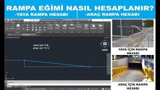 RAMPA EĞİMİ NASIL HESAPLANIR?-Yaya Rampası Hesabı-Araç Rampası Hesabı