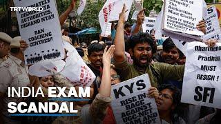 Students across India protest over examination scam