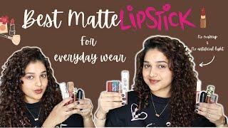 Best Matte Lipsticks on Indian skin  Everyday wear lipsticks dusky skin  No Makeup & Natural Light