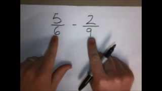 Subtracting Fractions with Unlike Denominators - Parts 1 - 3