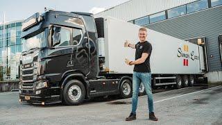 De eerste werkdag als eigen rijder met mijn Scania 660S 