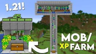 Minecraft EASY MOB XP FARM TUTORIAL 1.21 Without Mob Spawner