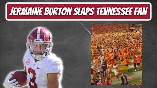 Jermaine Burton Hits Tennessee Fan  Alabama Player Hits Girl  Jermaine Burton