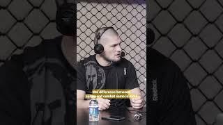 The difference between jiujitsu and combat sambo in mma  Khabib nurmagomedov #shorts