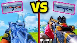 AK47 vs M4 - WHICH IS BETTER??  COD MOBILE  SOLO VS SQUADS