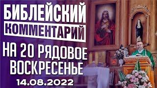 Библейский комментарий на 20 рядовое воскресенье 14.08.2022