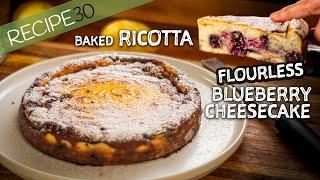 Why Italians go crazy for this dessert  Ricotta Cheese Cake with Blueberries