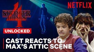 Stranger Things 4  Stranger Things Cast Reacts to Maxs Attic Scene  Netflix Geeked