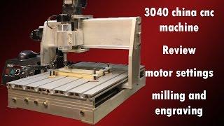 3040 China CNC  Review  motor settings  milling and engraving
