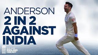 2 Wickets In 2 Balls  Anderson Dismisses Pujara and Kohli  England v India