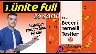 6.Sınıf Matematik Beceri Temelli Sorular 1 Ünite Tek video