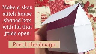 NEW Project Make a slow stitch house box with folding lid #roxysjournalofstitchery #sew #slowstitch
