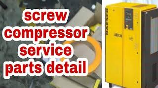 screw compressor service and parts detail  6000 hour compressor service  Kaiser compressor