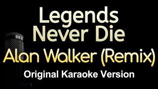 Legends Never Die - Alan Walker Remix Karaoke Songs With Lyrics - Original Key