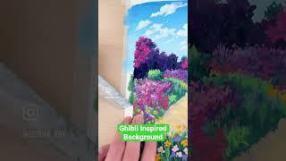 Ghibli Inspired Background Painting #shorts