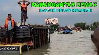 Tanggul kembali jebol Banjir Karanganyar Jalan Pantura Demak-Kudus lumpuh lagi hari ini 17-03-2024