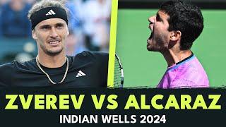 Alexander Zverev vs Carlos Alcaraz vs Bee Invasion  Indian Wells 2024 Highlights